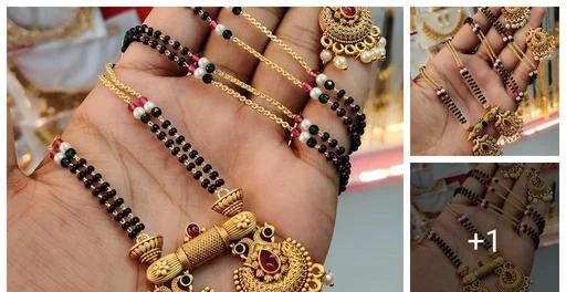 Matte Pendal Mangalsutra Set (Temple Dance Jewellery)
