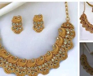 Trendy Necklace Sets Matching Earring Gurukrupa Jewels (Temple Dance Jewellery)