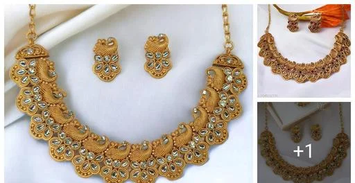 Trendy Necklace Sets Matching Earring Gurukrupa Jewels (Temple Dance Jewellery)