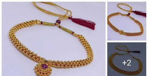 Shimmering Chunky Necklaces & Chains - Classical Dance Jewellery