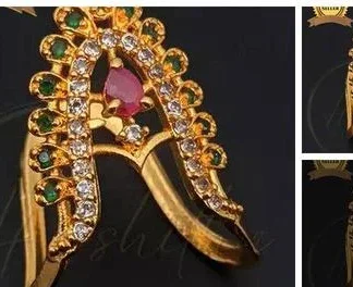 Vanki Ring Traditional Vankivangi Trendy Adjustable Micro Plated Ring Ad... (Temple Dance Jewellery)
