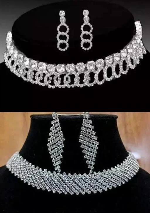 Stylish Neckless Hasli Choker Combo Set (Temple Dance Jewellery) - Image 2
