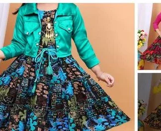 Polyester Fit And Flare Girls Frocks