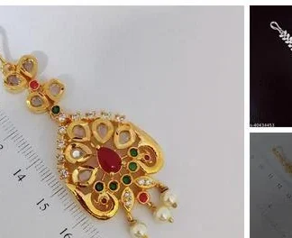 Elite Bejeweled Maangtika (Temple Dance Jewellery)