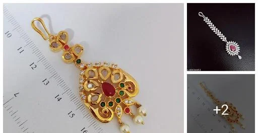 Elite Bejeweled Maangtika (Temple Dance Jewellery)