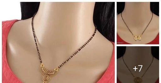 Tvara Ethenic Oxidized Black Beads Daily Ware Mangalsutra Size 18 Inch (Temple Dance Jewellery)