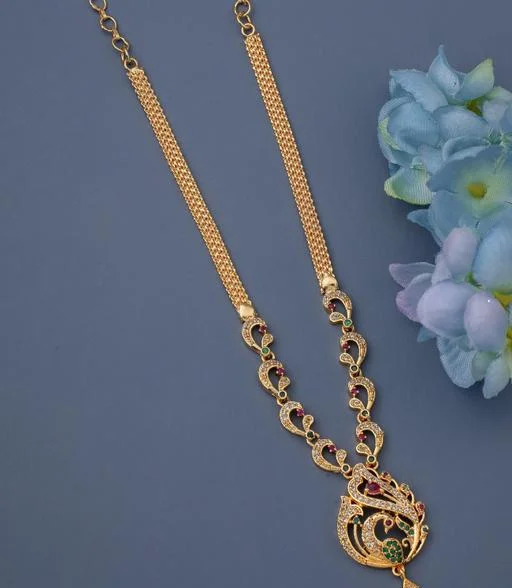 Traditional 1 Gram Gold Plated Raani Serraani Harraani Necklace Girlsad ... (Temple Dance Jewellery) - Image 2