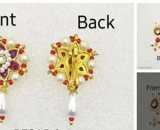 Classic Designer Bridal Royal Nosepin Nose Ring Pressed Nosepinbesarnath... (Temple Dance Jewellery)