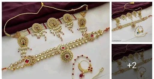 Rajasthani Maangtika Combo Jewellery Set (Temple Dance Jewellery)