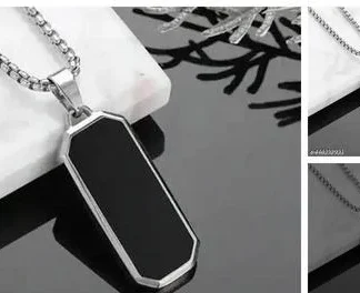 Ac Men Pendant Pendant Men Locket Boy Boy Chain Locket Locket Trendy Men... (Temple Dance Jewellery)