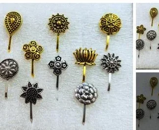 Sizzling Bejeweled Nosepins (Temple Dance Jewellery)