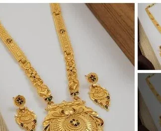 Gold Necklaces Designs Bridal (Temple Dance Jewellery)