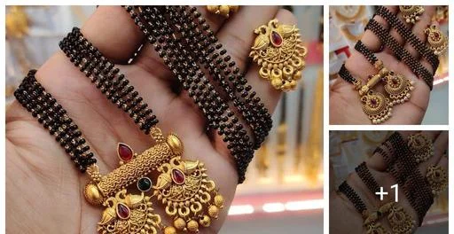 Designer Matte Pendal Mangalsutra (Temple Dance Jewellery)