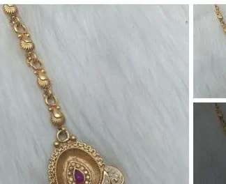 Beautiful Meena Kundan Maang Tikka (Temple Dance Jewellery)