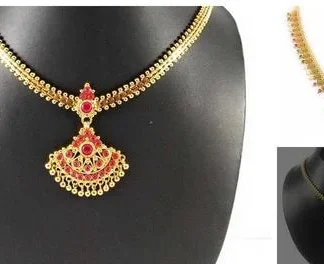 Gold Plated Traditional Fashion Jewellery Necklace (Temple Dance Jewellery)