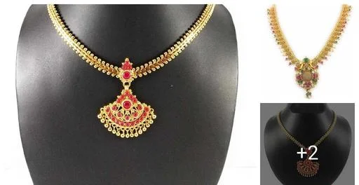 Gold Plated Traditional Fashion Jewellery Necklace (Temple Dance Jewellery)