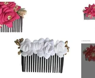 Arooman Artificial Flower Juda Comb Side Comb Womengirls Hair Accessorie... (Temple Dance Jewellery)