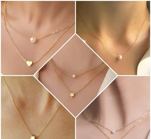 Shimmering Beautiful Necklace Chain Combo (Temple Dance Jewellery) - Image 2